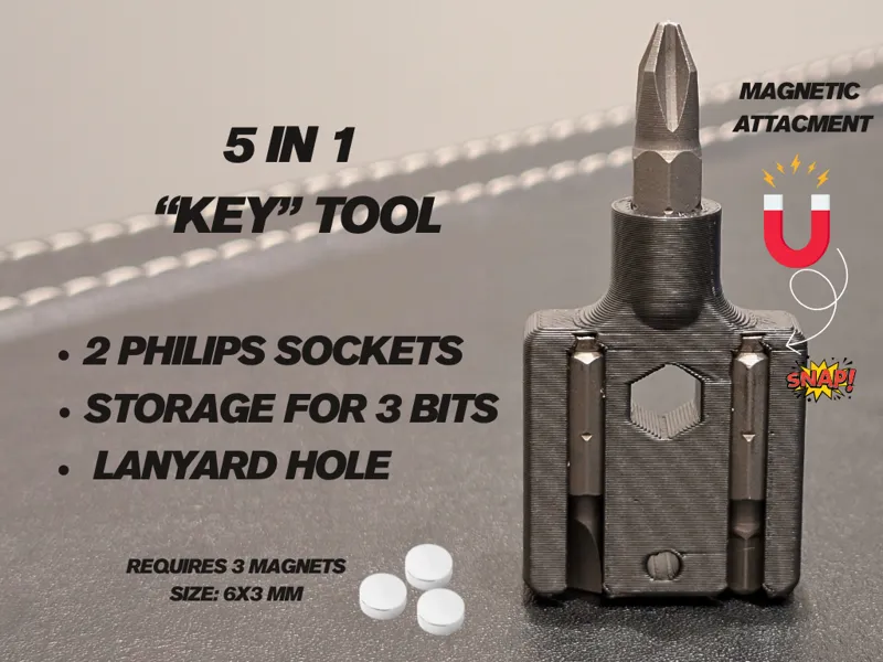 MultiBit - Key, Magnetic Bit's Storage EDC Fidget