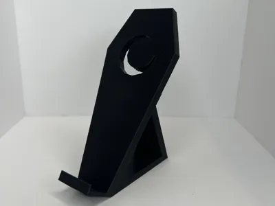 Coffin Phone Stand with Crescent