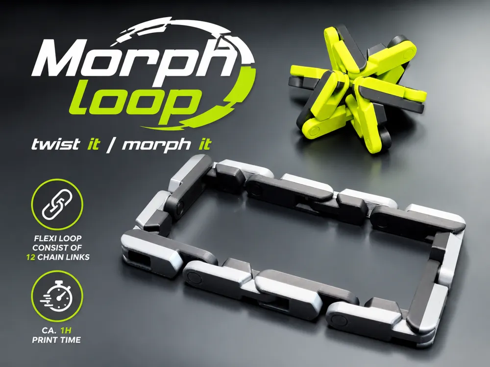 Objeto manipulable: Morph Loop - Fidget Toy. Referencia del modelo original.