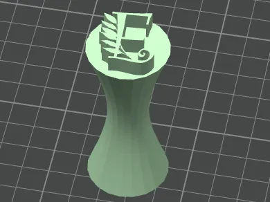 sello para ceramica con la letra E