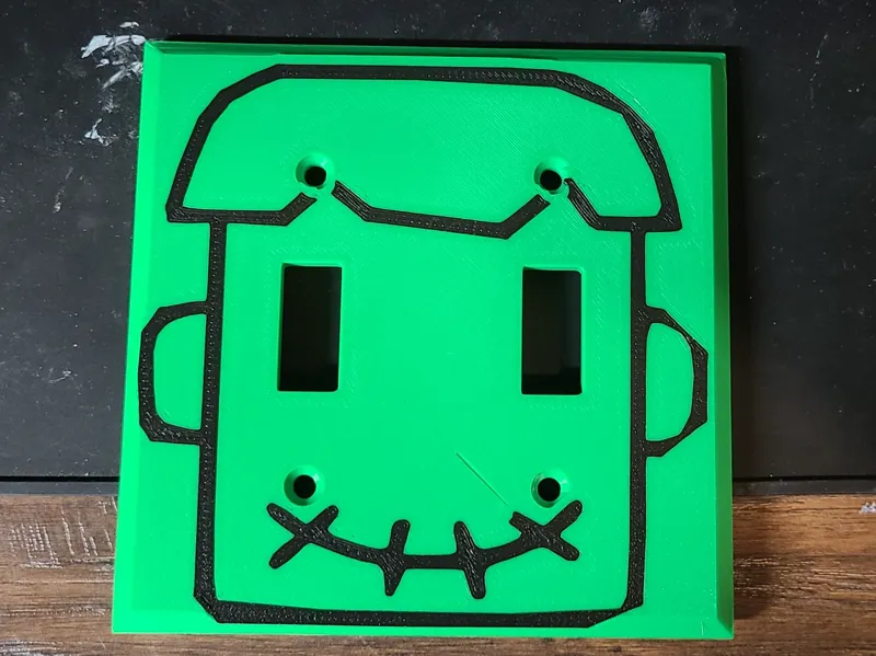 Frankenstein Monster Halloween Double Light Switch