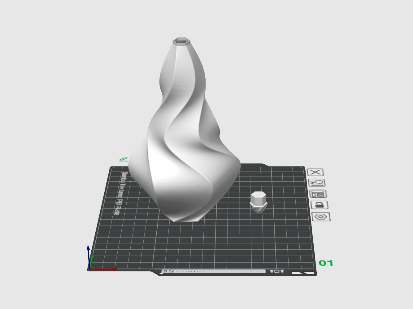 Miniatura 3 do modelo 3D 幻彩夜光螺旋葫芦瓶
