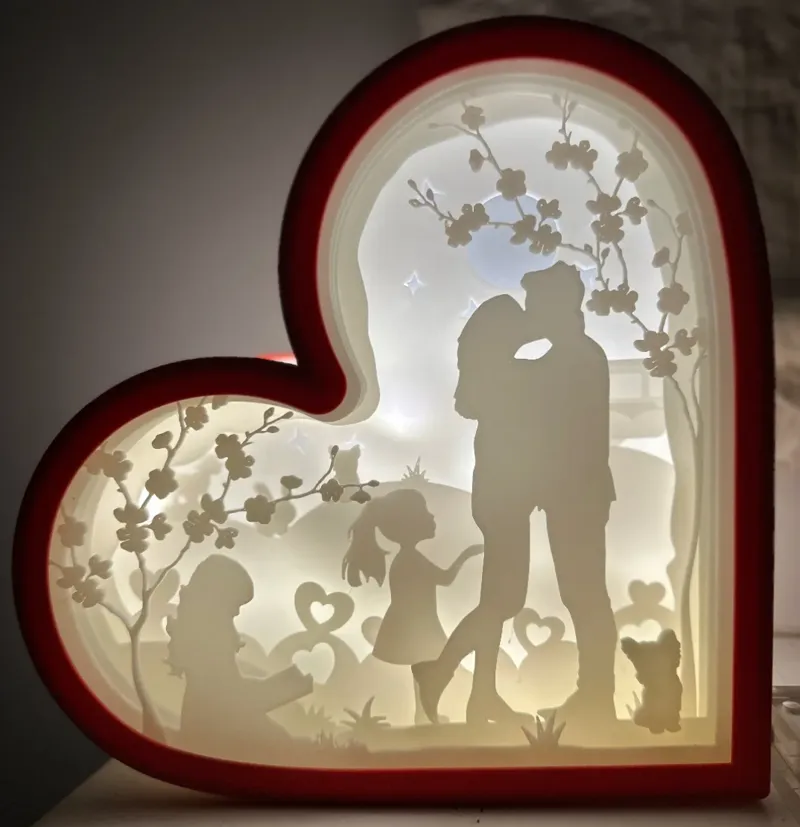 Lovers Valentine Day Shadowbox Remix - Family