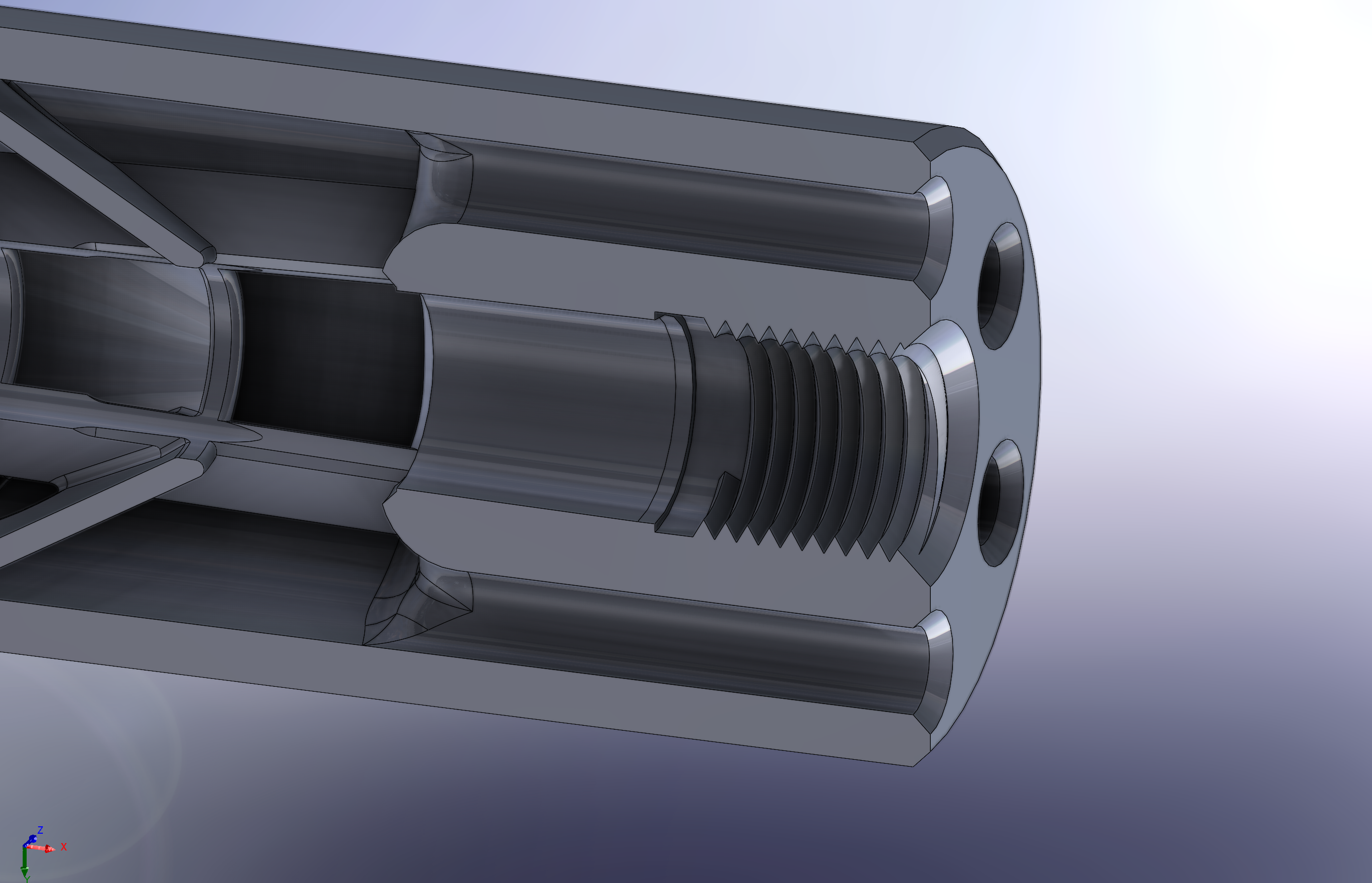 Miniatura 4 do modelo 3D Silenciador Para Rifles De Aire (ASG, UNF, Gamo...