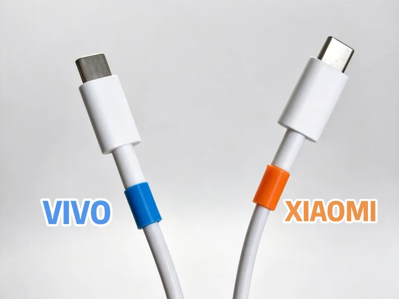 充电线分色标识圈，通用线材数据线区分卡扣，不同规格分盘