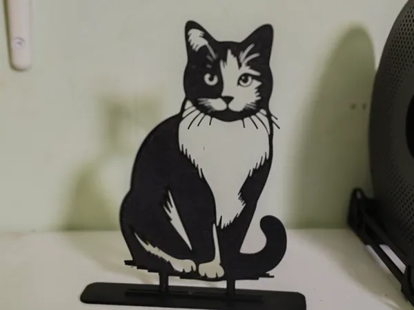 Déco murale chat noir et blanc
