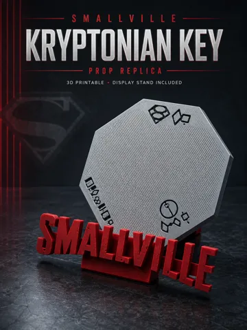 Soporte: Smallville Kryptonian Key – Replica with Stand — vista de referencia 2