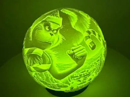 SantavsGrinch TeaLight Colored Base PrintbyObject