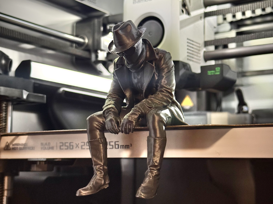 Sad Spider Noir Figurine sitting on a ledge!
