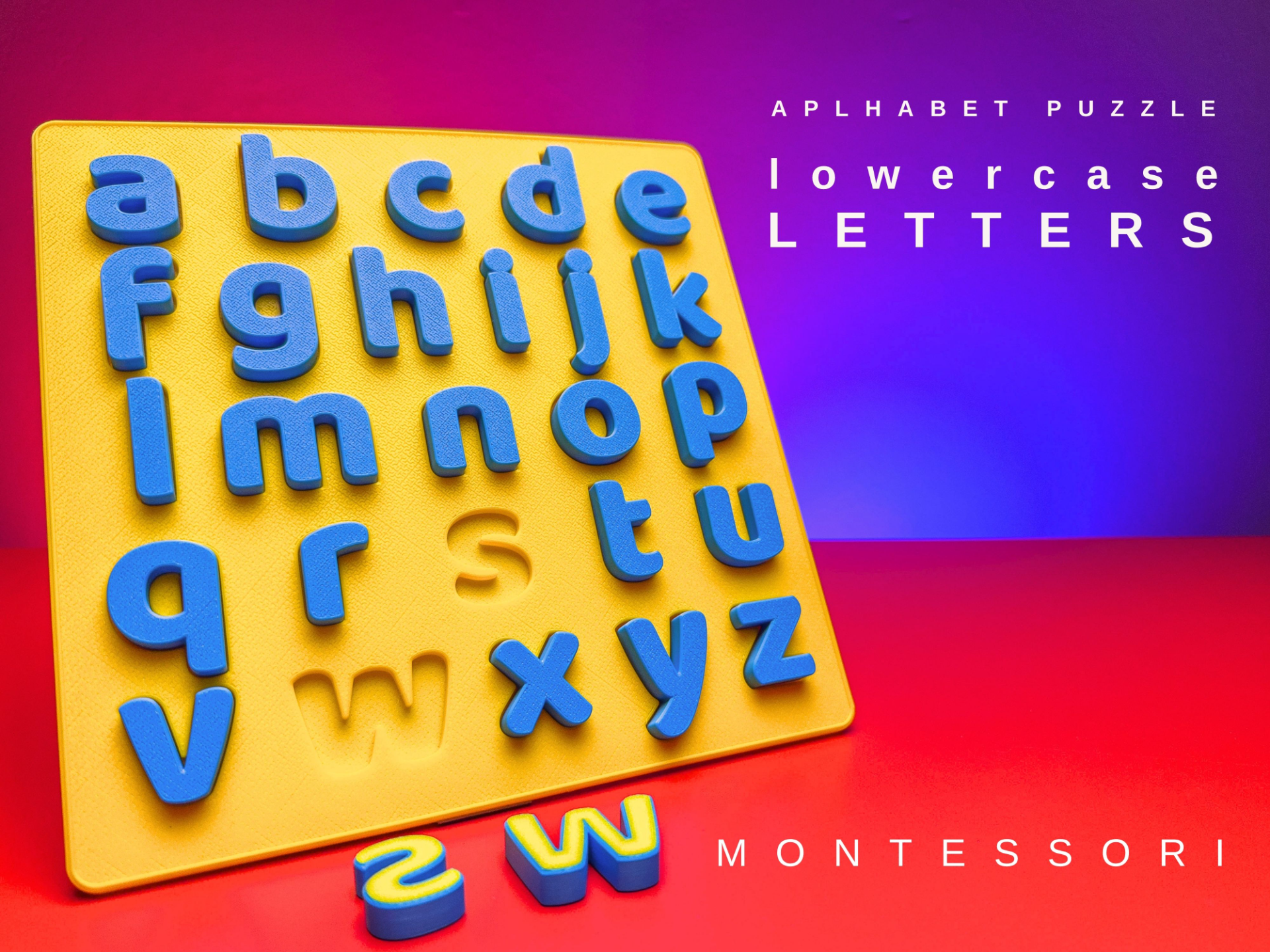 Montessori Lowercase Letter Insert Puzzle