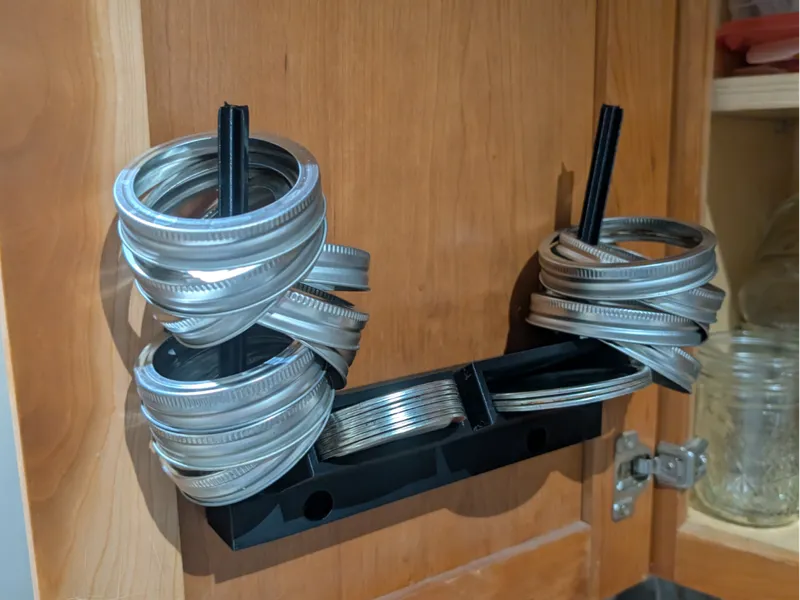 Cabinet Mason Jar Lid Holder Remix