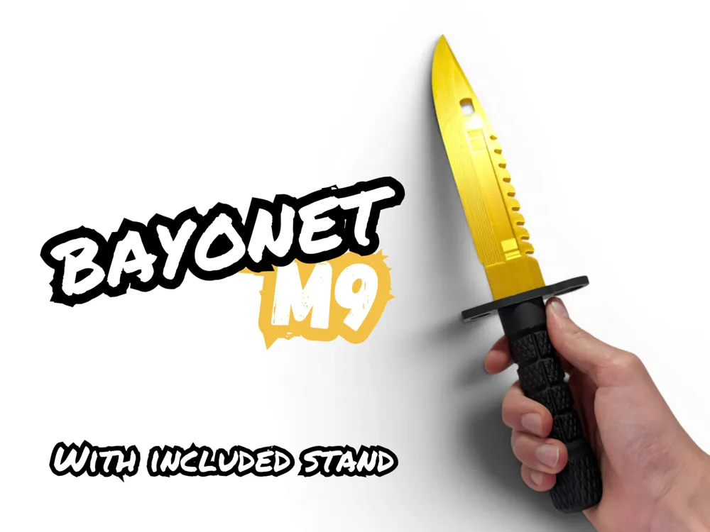 CS:GO M9 Bayonet - with Stand - Free 3D Print Model - MakerWorld