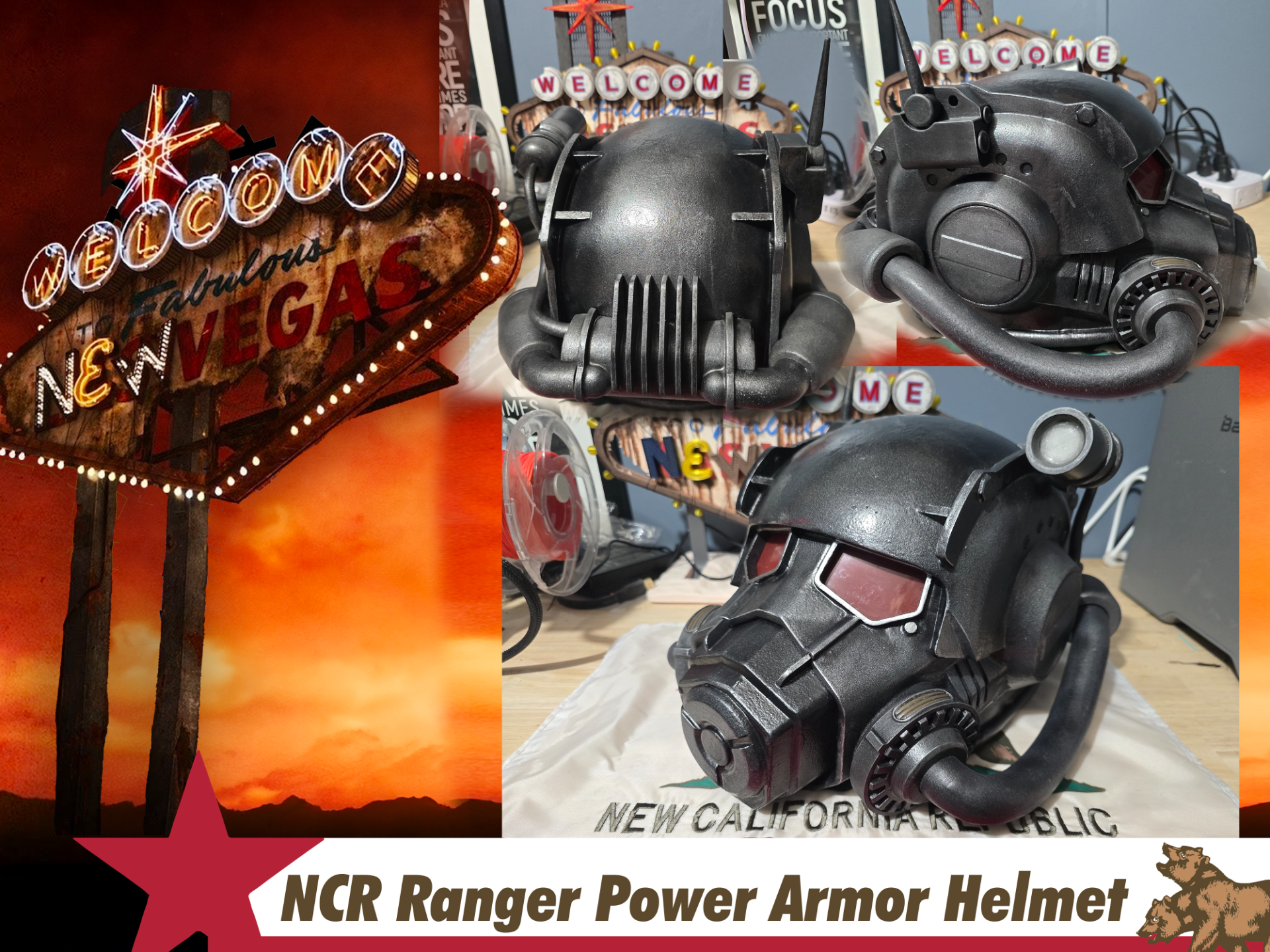 Fallout NCR Ranger Power Armor Helmet