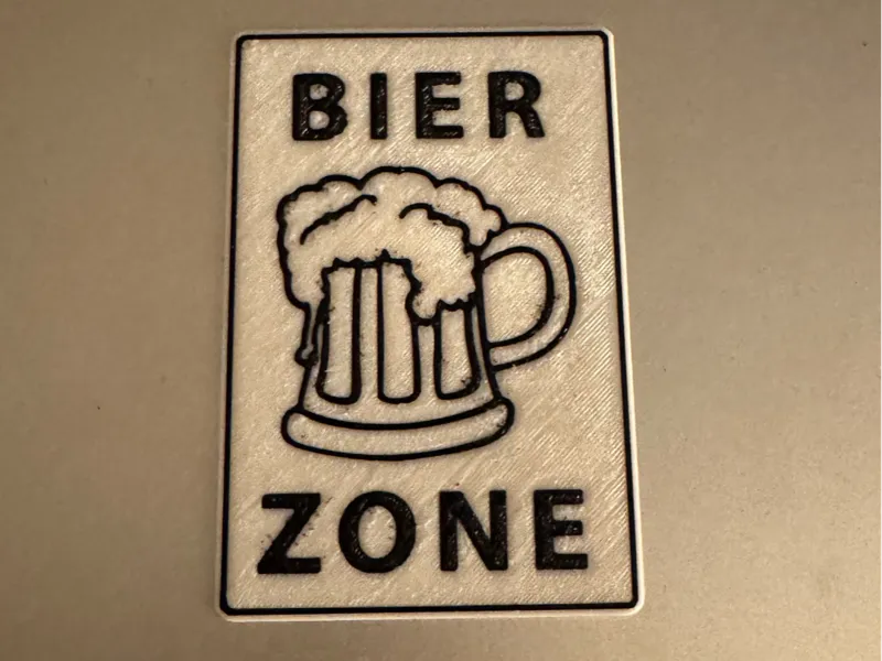 "BIER ZONE " Schild