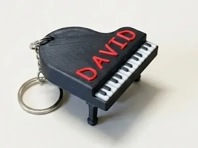 Llavero Piano de Cola Personalizado con Nombre