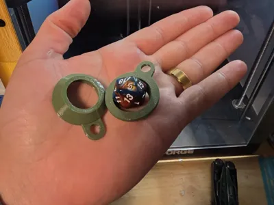 D20 Keychain add your own dice