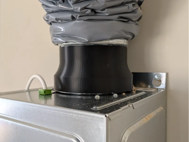 Ventilation fan duct adapter 5" to 6" 125-150mm 