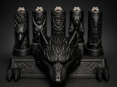 Wolf Clipper Display Stand
