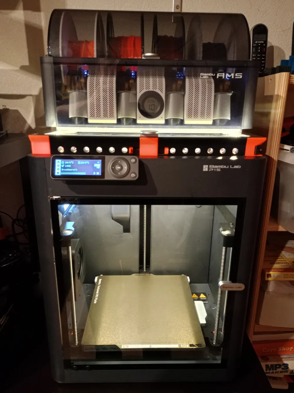 Riser for P1S/X1C with ventilation and light - Free 3D Print Model ...