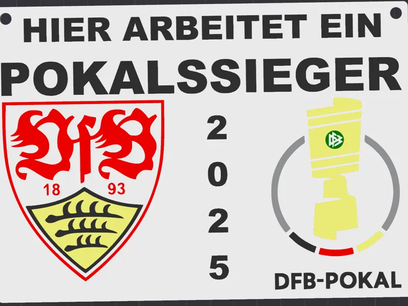 Vfb Stuttgart Pokalssieger Schild