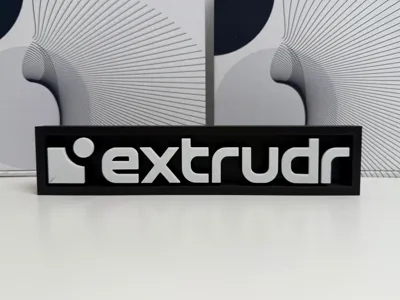 extrudr Logo with emboss letters