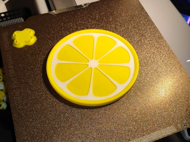 Lemon slice coaster