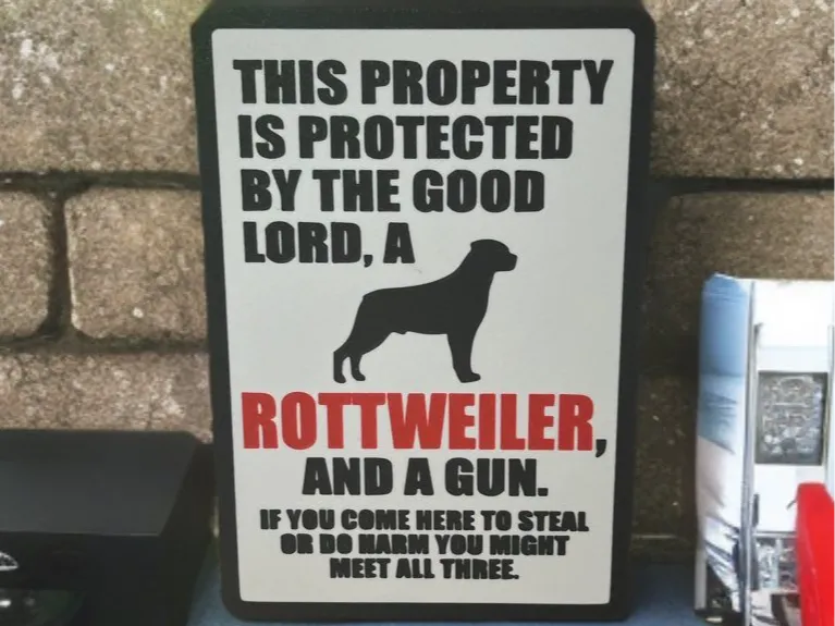 Rottweiler Security Led Light Box. Snap in Front 