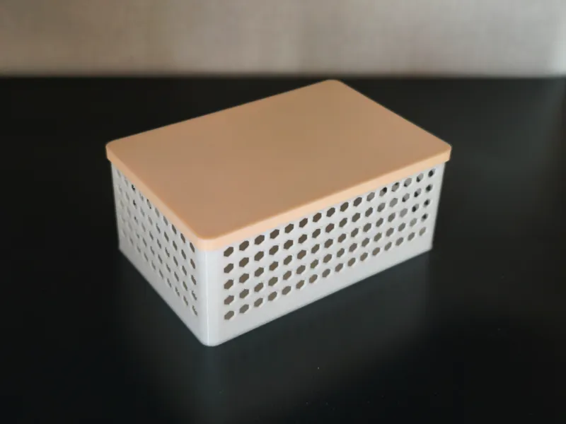 带盖收纳盒，省料壁厚1mmm，极简行程成功率高，更新镂空版