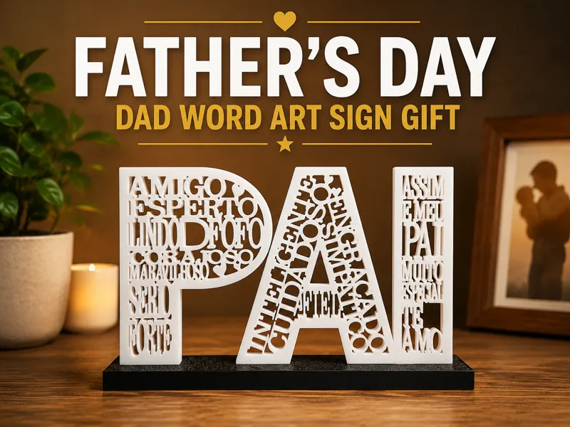 Father's Day DAD Word Art Sign Gift