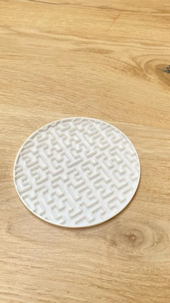 Hilbert Curve Coaster 90mm round