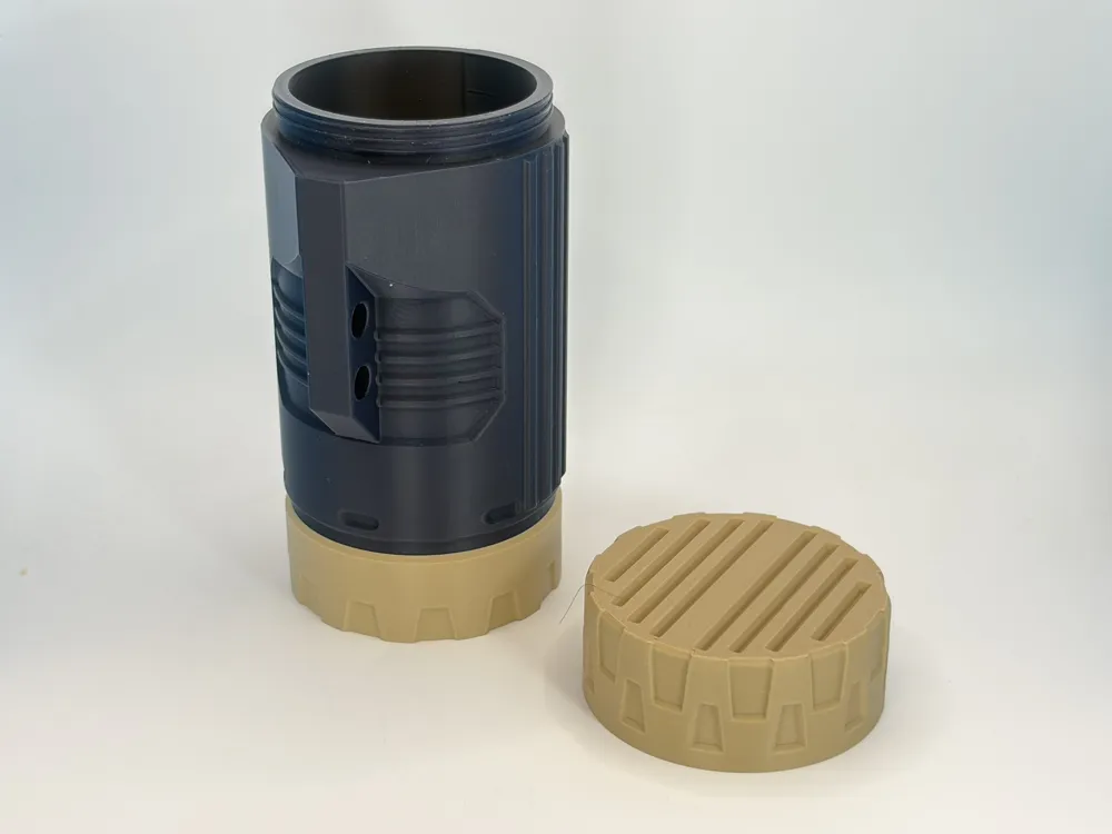 CyberCore EDC Screw-Top Container - Free 3D Print Model - MakerWorld
