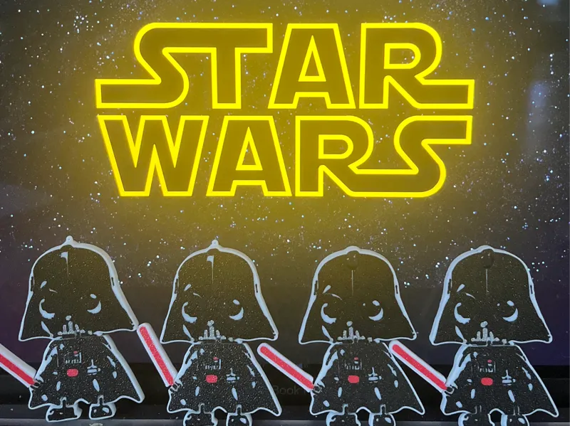 Flexi Darth Vader Chibi-Style | Key Chain|Wall Art