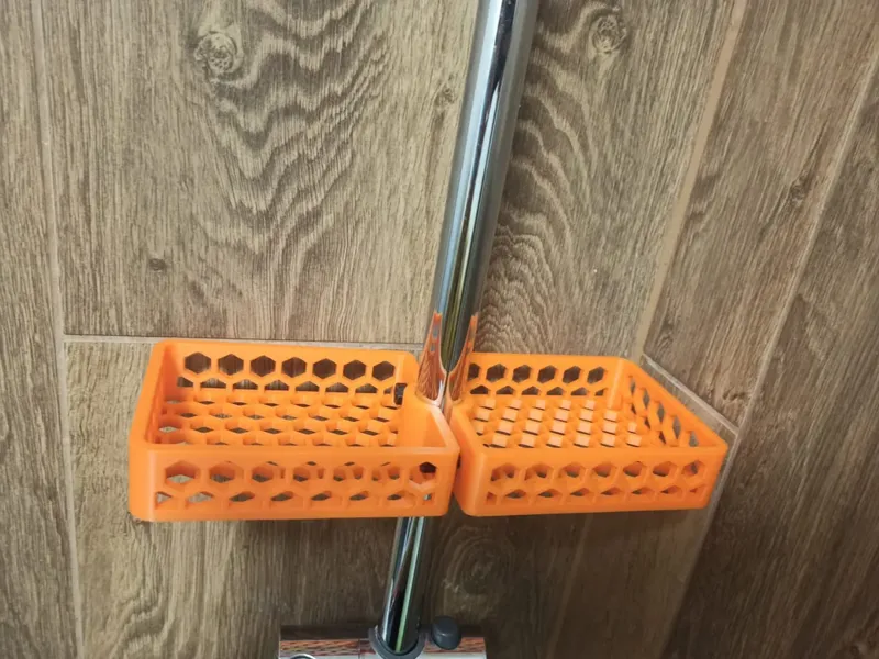 bathroom shelf.