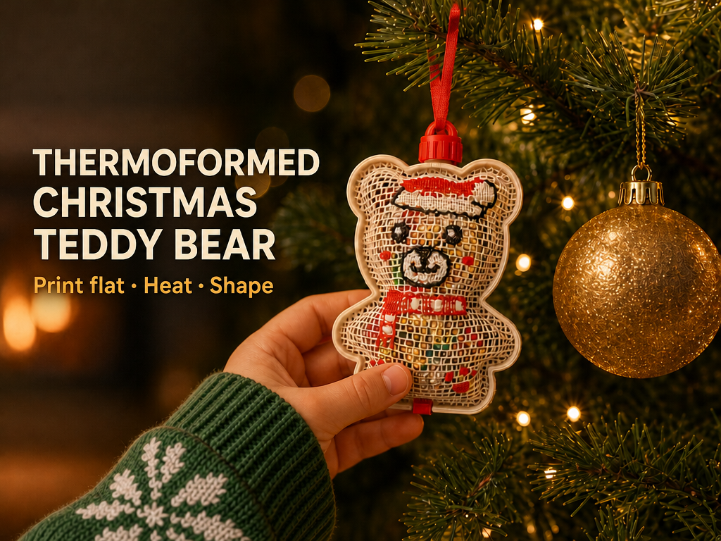 Thermoformed Christmas Teddy Bear - 1