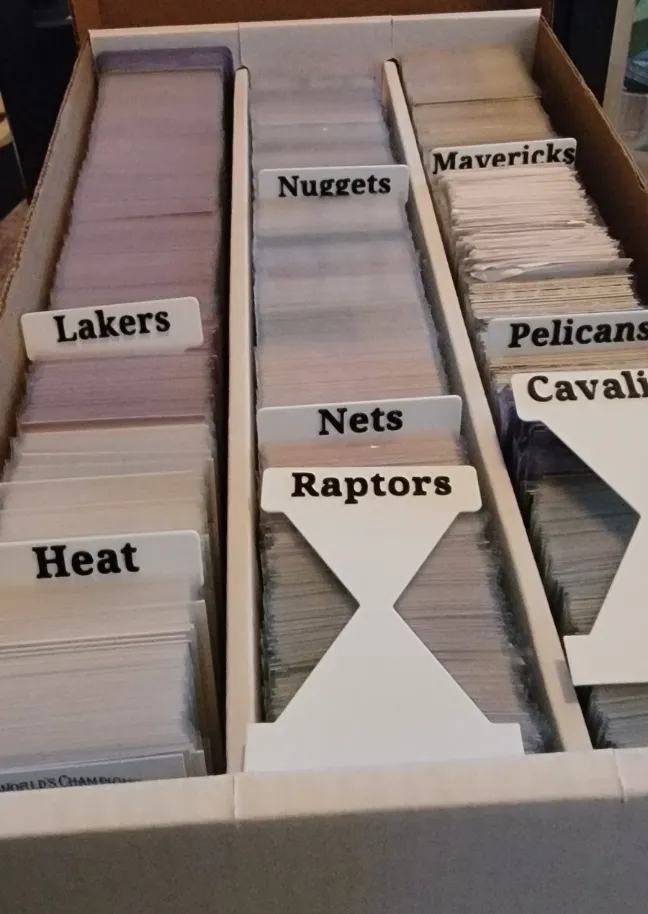 NBA Basketball Trading Card Dividers (All Teams)