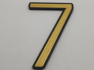Dual color number seven - 7