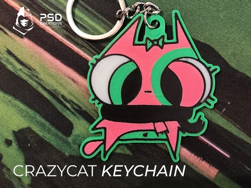 Crazy Cats Keychains 