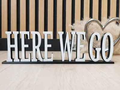 Here We Go Lettering, 2 Colors