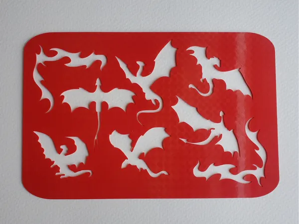 Set de pochoirs dragon