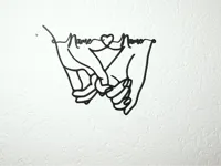 Décoration murale deux cœurs personnalisable — photo 2