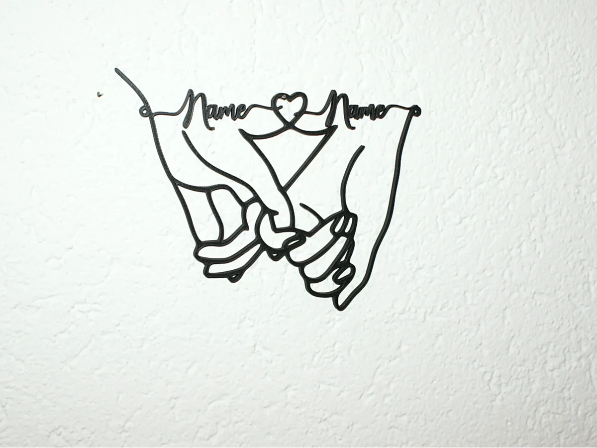Décoration murale deux cœurs personnalisable