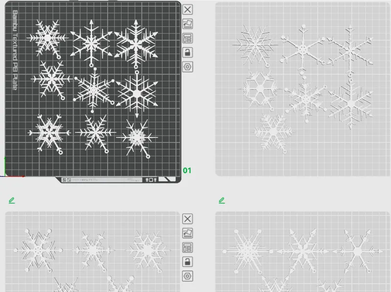 32 Snowflakes Christmas decoration set