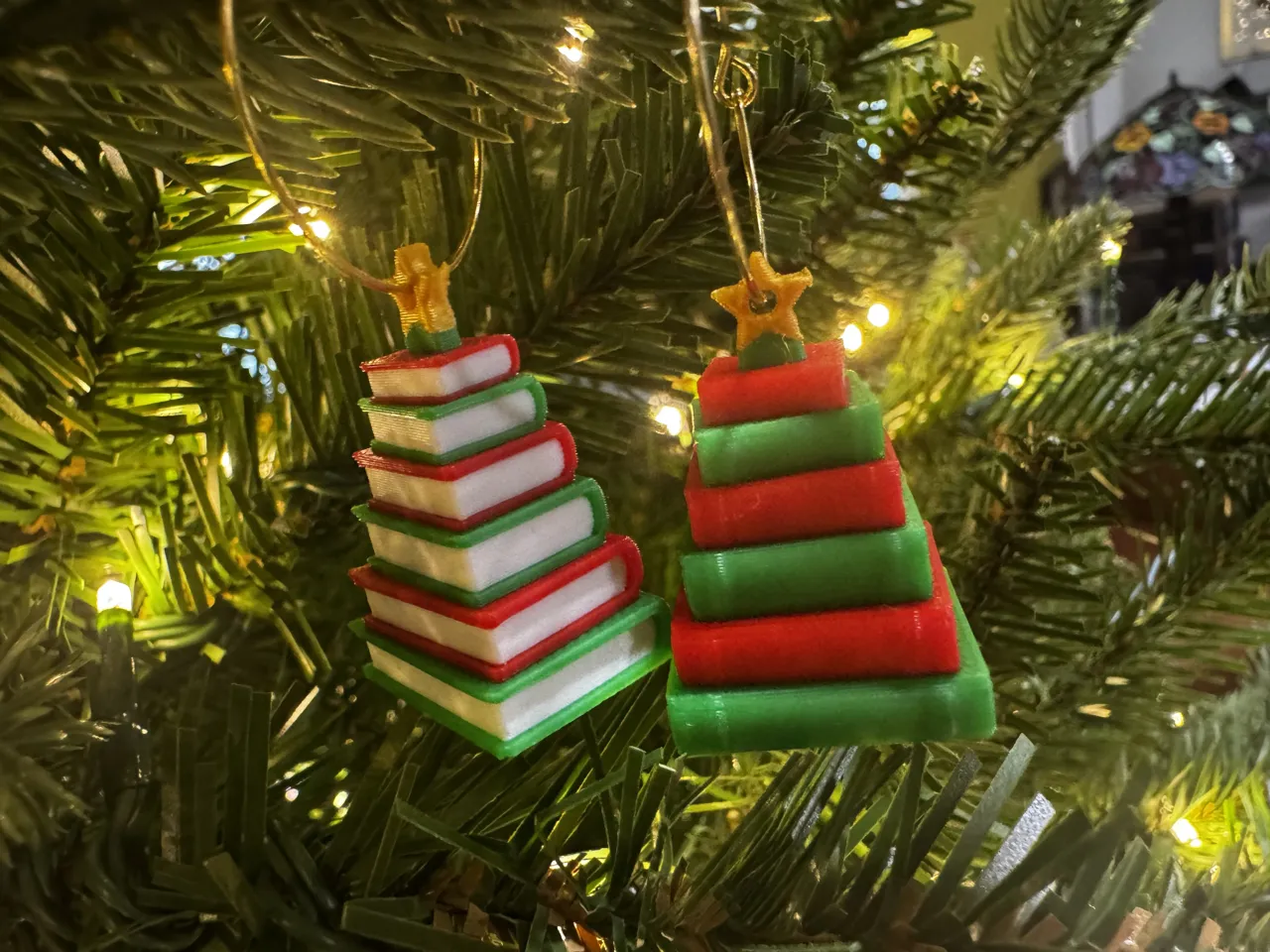 Christmas Tree Book Earrings view 2