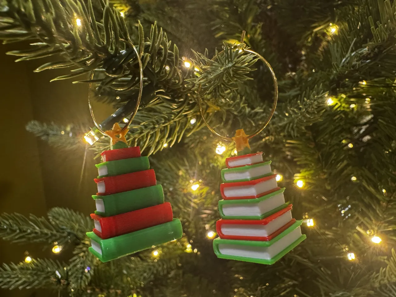 Christmas Tree Book Earrings view 3