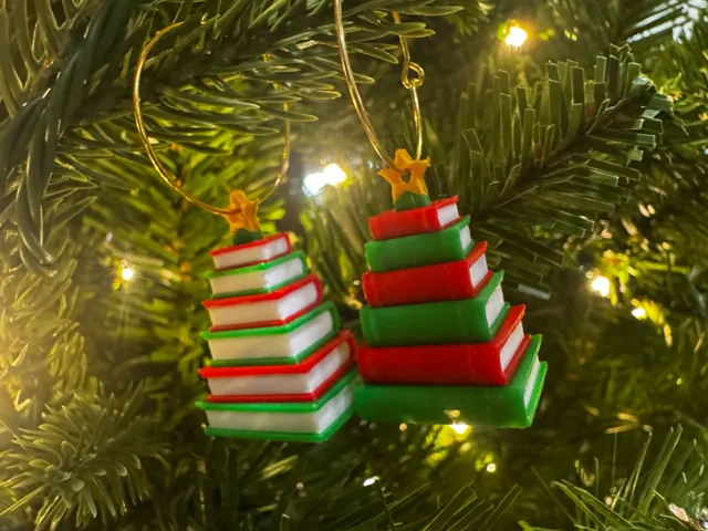 Christmas Tree Book Earrings