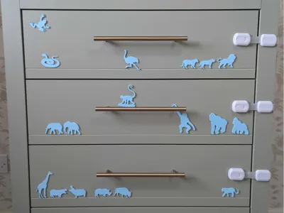 Minimal Safari Animal Décor Set Silhouettes