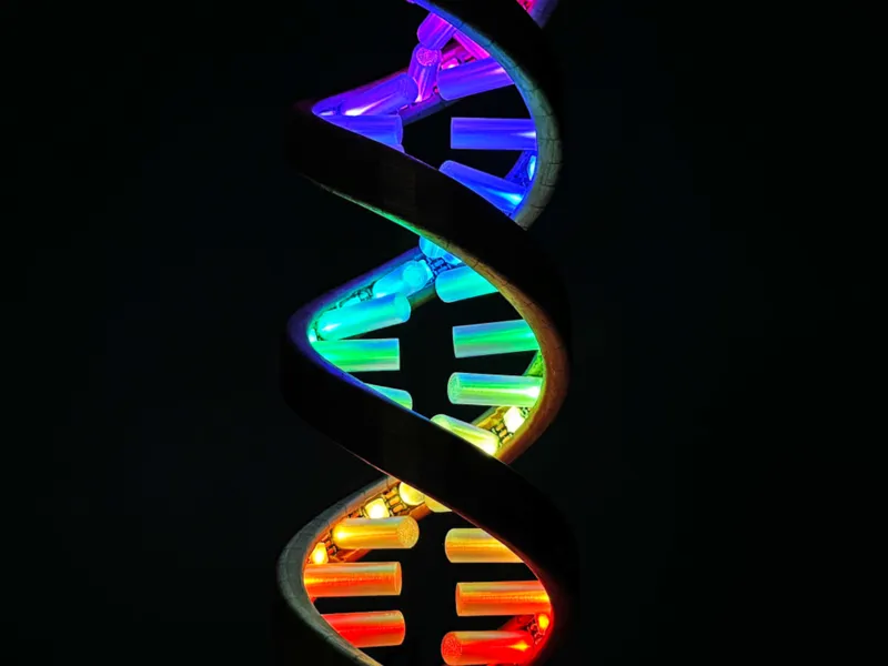Transparent bars for LED strip DNA lamp