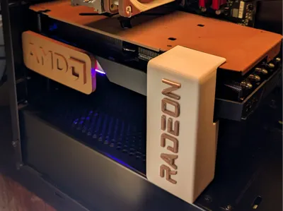 GPU power cable cover and anti-sag brace