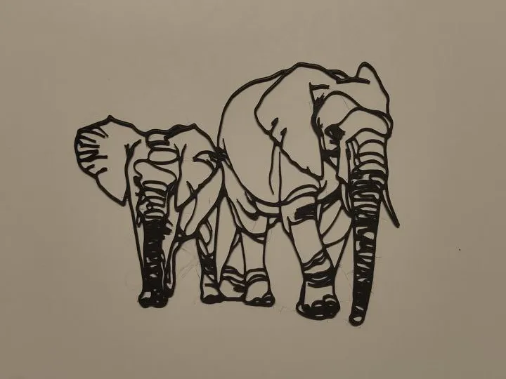 Décoration murale éléphants