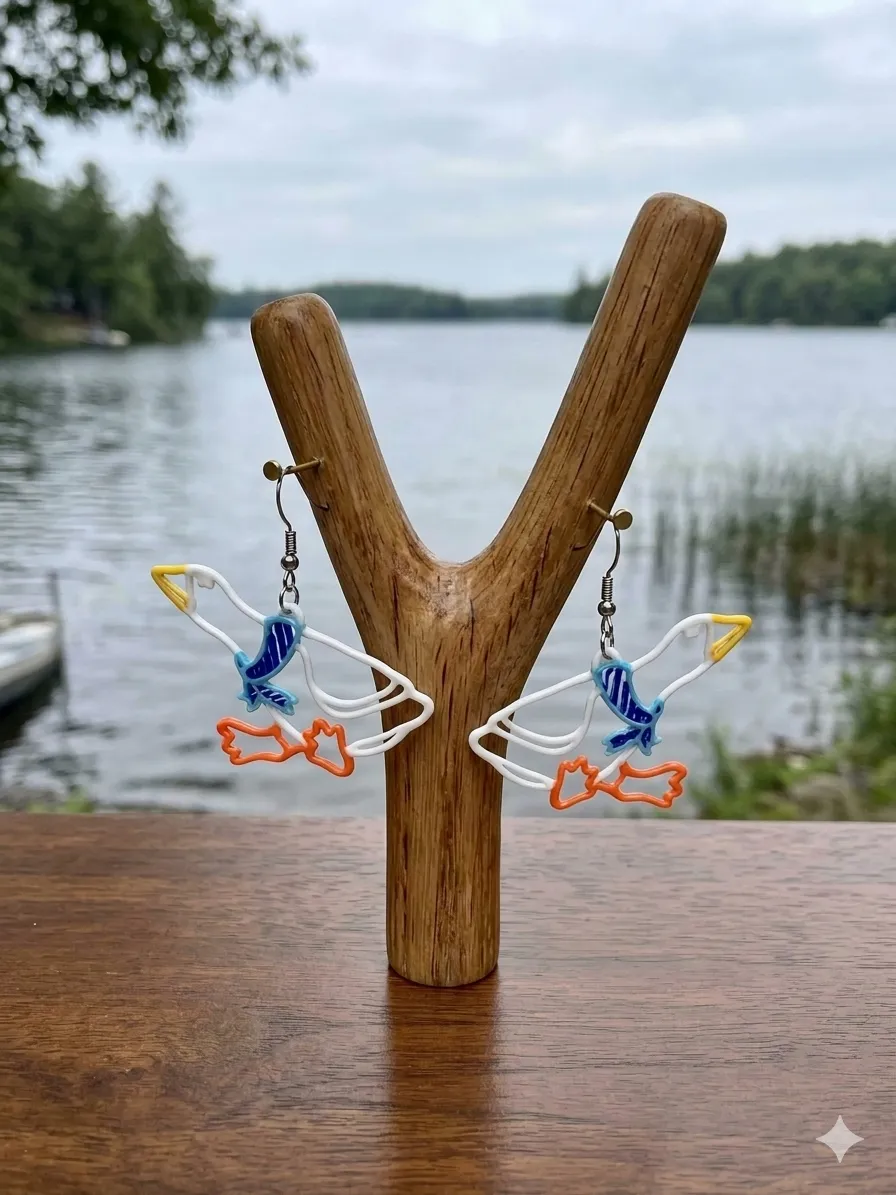 Silly Goose Dangle Earrings view 2
